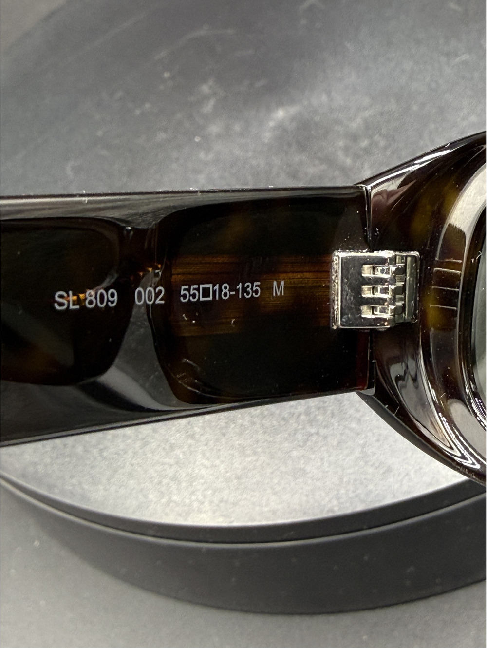 Saint Laurent SL 809 Tortoiseshell Rectangular Sunglasses - Picture 10 of 12